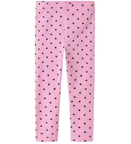 Name It Leggings - NmfVivian - Pastel Lavender m. Prickar