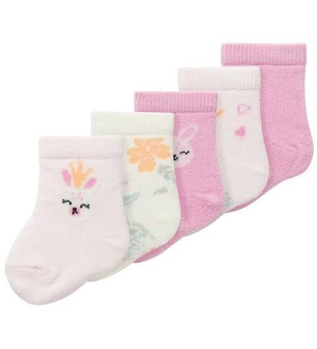 Name It Strumpor - NbfVulle - 5-pack - Pastel Lavender/Bunny