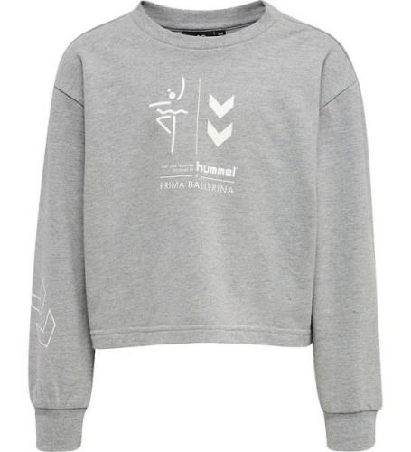 Hummel Sweatshirt - HmlPrima Bee - Cropped - GrÃ¥melerad