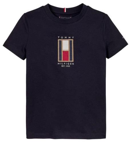 Tommy Hilfiger T-shirt - Flagga Broderad - Desert Himmel