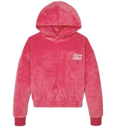 Tommy Hilfiger Hoodie - Velour - Manus - Arv Rosa