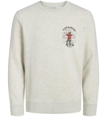 Jack & Jones Sweatshirt - JjsKull - White Melange/Small