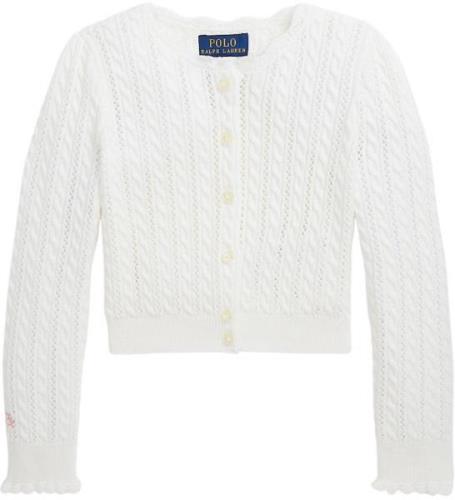 Polo Ralph Lauren Cardigan - Stickad - Vit m. HÃ¥lmÃ¶nster