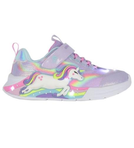 Skechers Skor m. Ljus - Unicorn Chaser - Lavender/Multi