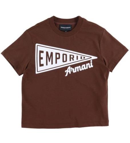 Emporio Armani T-shirt - Cikorikaffe/Vit