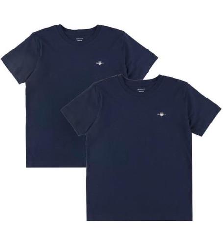 GANT T-shirt - 2-pack - Marinen