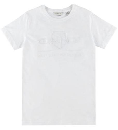 GANT T-shirt - Tonal - Vit