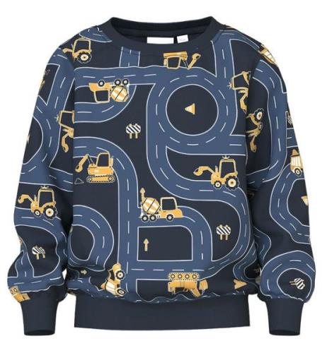 Name It Sweatshirt - NmmVifelix - Dark Sapphire m. VÃ¤gar