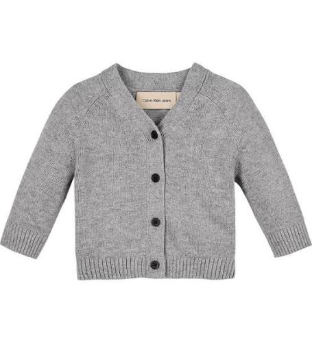 Calvin Klein Cardigan - Stickad - Grey Heather