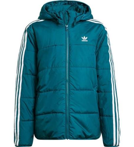 adidas Originals Vadderad jacka - Petroleum m. Vit