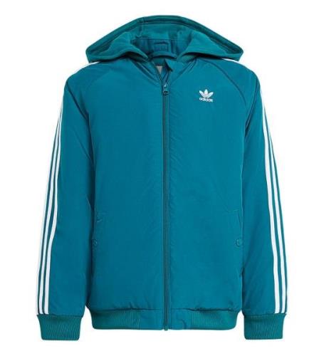 adidas Originals Vadderad jacka - Petroleum m. Vit