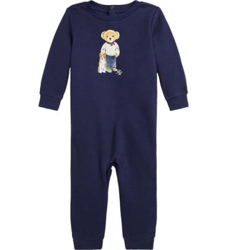 Polo Ralph Lauren Onesie - MarinblÃ¥ m. Gosedjur