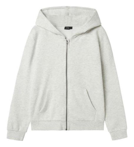 LMTD Cardigan m. Huva - Noos - NlnNizu - Light Grey Melange