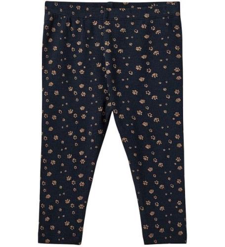 Sofie Schnoor Leggings - Rib - Dark Blue m. Tryck