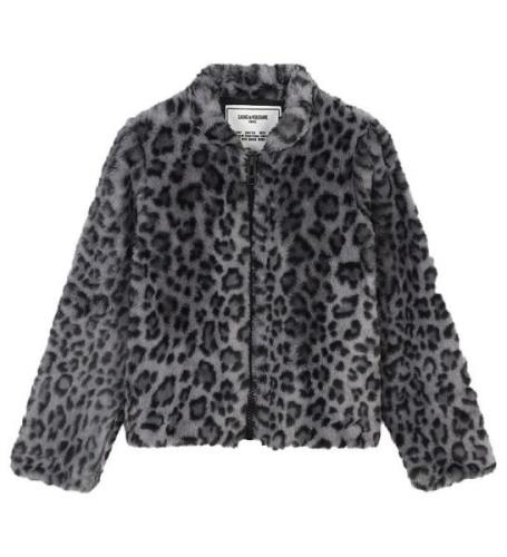 Zadig & Voltaire Jacka - FuskpÃ¤ls - Svart/GrÃ¥ m. Leopard