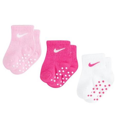 Nike Strumpor - 3-pack - Halkfritt - Vit/Rosa