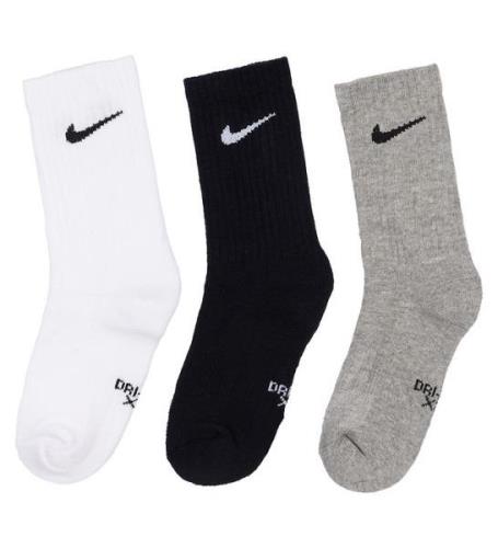 Nike Strumpor - DÃ¤mpad - Dri-Fit - 6-pack - Vit/Svart/GrÃ¥