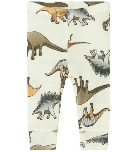 Name It Leggings - Ull - NbmWillitus - Snow White m. Dinosaurier