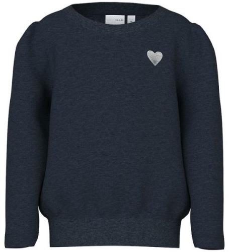 Name It Sweatshirt - NmfVima - Dark Sapphire m. HjÃ¤rta