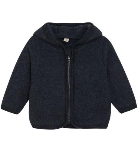 Huttelihut Cardigan - Ullfleece - MarinblÃ¥ m. Ã?ron