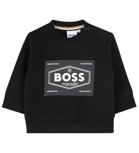 BOSS Sweatshirt - Svart m. Vit