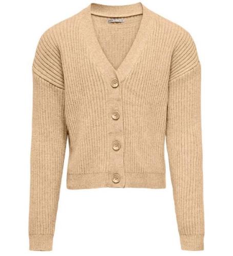 Kids Only Cardigan - Stickad - KogMandy - Beige