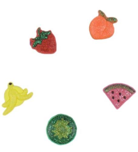 Crocs HÃ¤nge - Sparkle Glitter Fruits - 5-pack