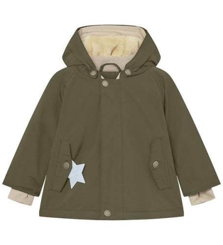 Mini A Ture Vinterjacka - Matwally Fleece - Olive Natt