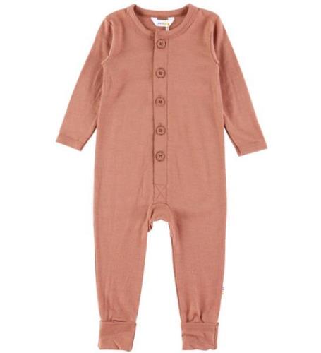 Joha Onesie - Ull - RÃ¶d/Brun