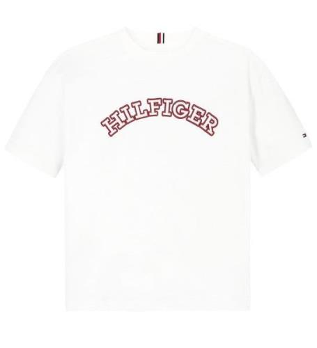 Tommy Hilfiger T-shirt - Monotypbroderad - Vit