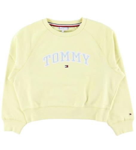 Tommy Hilfiger Sweatshirt - Lemon Zest m. LjusblÃ¥