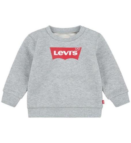 Levis Sweatshirt - Gråmelerad/Röd m. Logo