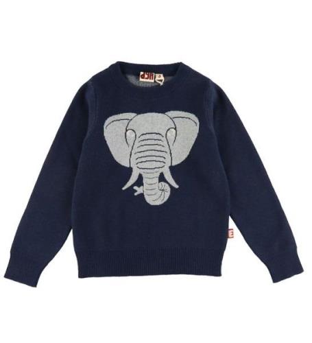 DYR-Cph Sweatshirt - Dyractic Cotton TrÃ¶ja - Dk MarinblÃ¥ Elephan