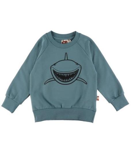 DYR-Cph Sweatshirt - DjurbÃ¤lg - Blue Grey Outline Shark