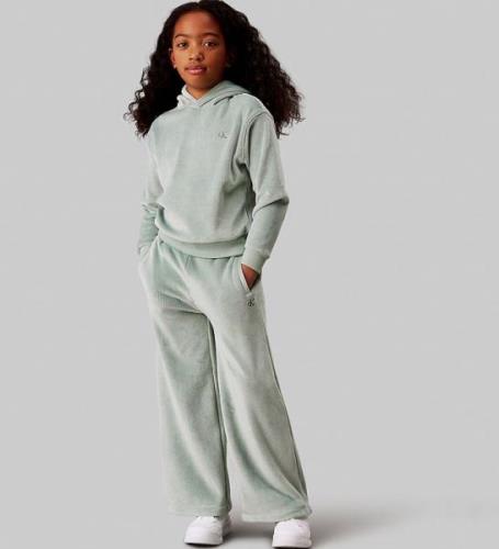 Calvin Klein Set - Byxor/Hoodie - Sammetsvelour - Jadeit