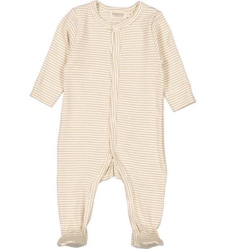 MarMar Onesie - Rib - Modal - Rukano - Sandsten Stripe