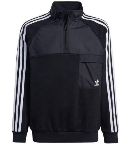 adidas Originals Sweatshirt m. Dragkedja - Svart m. Vit