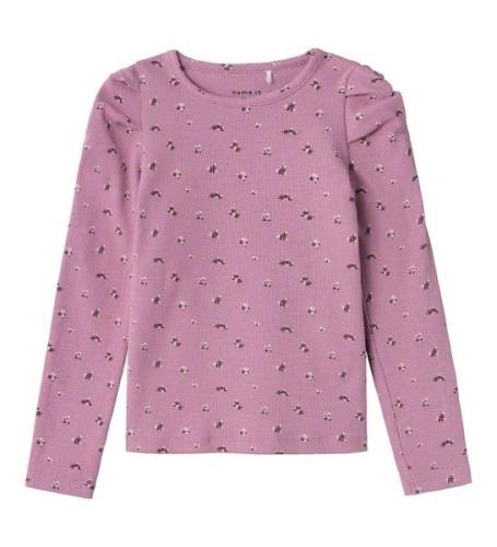 Name It Tröja - NMFO Linne LS Slim Topp - Mauve Orchid