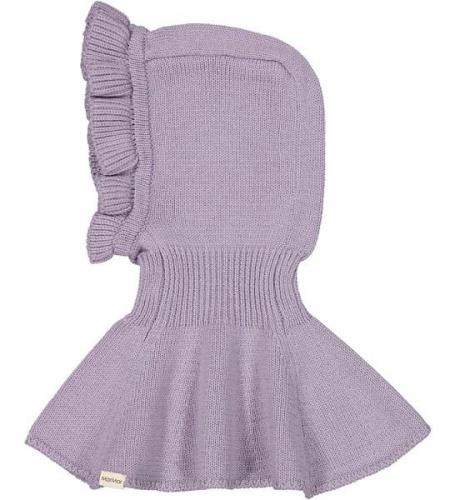 MarMar Balaclava - Stickad - Amira - Enkel - Ull/Bomull - Purple