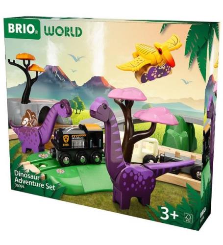 BRIO World TÃ¥gbanaset m. Dinosaurier - 21 Delar - 36094