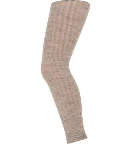 MP Leggings - Ull - Rib - Light Brown Melange