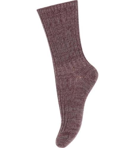 MP Strumpor - Ull - Rib - Dark Purple Dove