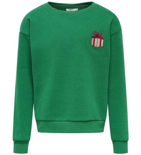 Kids Only Sweatshirt - KogYda - Xmas Life - Green Jacka/present