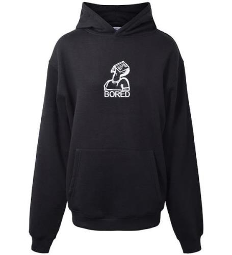 Hound Hoodie - Hoddie med broderi - Black