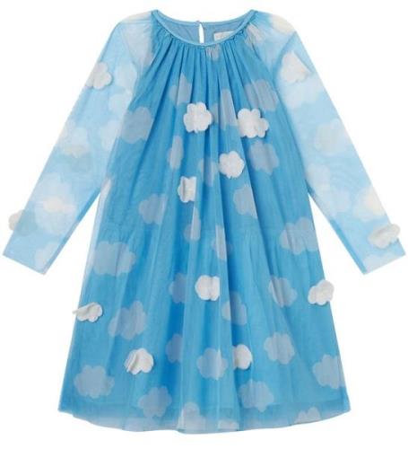 Stella McCartney Kids Klänning - Tyll - Light Blue/Moln