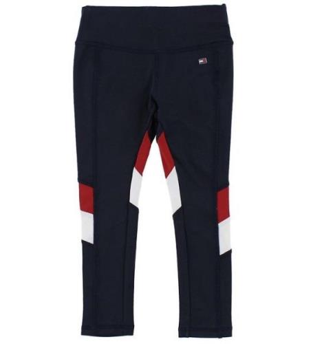 Tommy Hilfiger Leggings - MarinblÃ¥ m. RÃ¶d/Vit