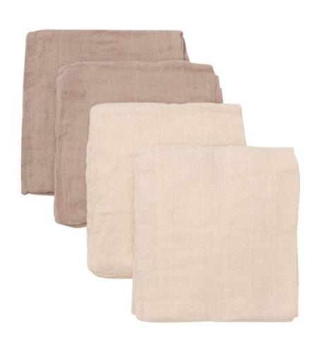 Pippi Muslinfiltar - 4-pack - 65x65 cm - Nomad/Beige