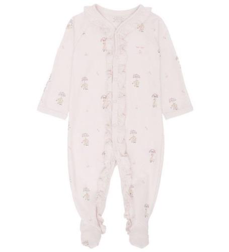 Livly Onesie m. Fötter - Giraffe/Rosa