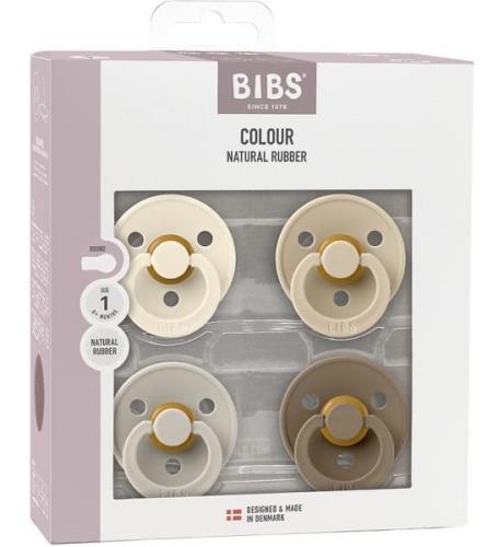 BIBS Colour Nappar - Stl. 2 - 4-pack - Rund - Vanilla Mix