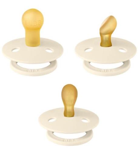 BIBS Prova Colour Nappar - 3-pack - Stl. 1 - Naturgummi - Ivory